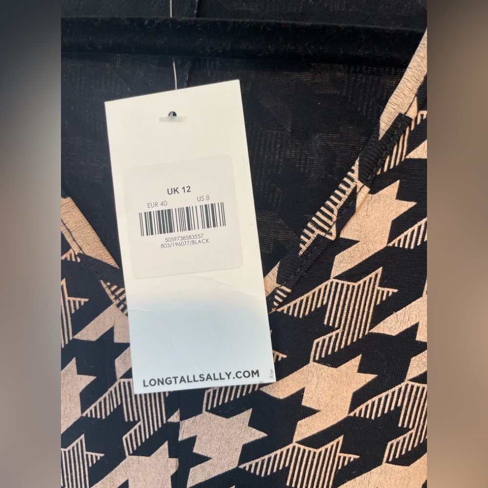 NWT Long Tall Sally Midi Dress | Houndstooth | Size US 8 UK 12 | Tall Sized - Picture 6 of 13